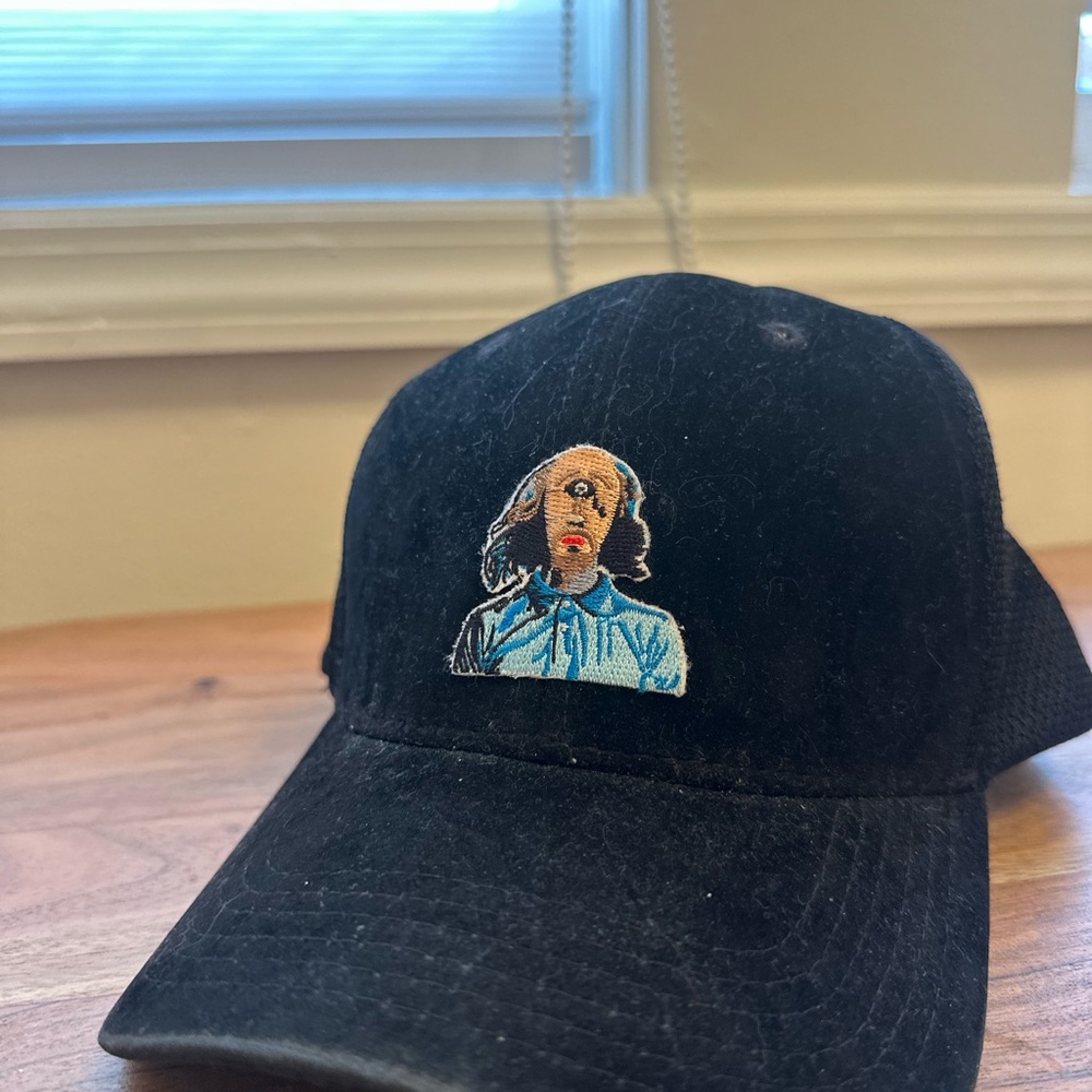 Black Embroidered Cap
